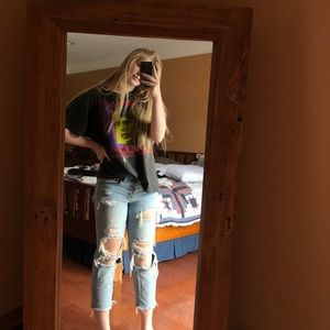 Garage ripped mom jeans